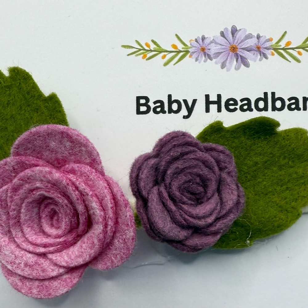 Pink and Purple Floral Baby Headband